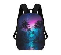 sinyumoney Mochila Infantil, Island Sunset Serenade Mochila Escolar De Gran Capacidad Para Estudiantes, Mochila Para Libros, Mochila Para Niños, Niñas, Adultos Y Adolescentes 17inch