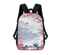 sinyumoney Mochila Infantil Japanese Tea Ceremony Landscape Mochila Escolar 3D Mochila Escolar Para Niños Mochilas Escolares Mochila De Moda Con Bolsillo Bolsas Para Libros 17inch