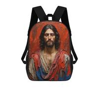 sinyumoney Mochila Infantil Jesus in Redand Blue Robe Mochila Escolar 3D Mochila Escolar Para Niños Mochilas Escolares Mochila De Moda Con Bolsillo Bolsas Para Libros 17inch