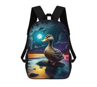 sinyumoney Mochila Infantil Lake Duck Mochila Escolar 3D Mochila Escolar Para Niños Mochilas Escolares Mochila De Moda Con Bolsillo Bolsas Para Libros 17inch