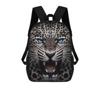 sinyumoney Mochila Infantil, Leopard with Blue Eyes Roaring Mochila Escolar De Gran Capacidad Para Estudiantes, Mochila Para Libros, Mochila Para Niños, Niñas, Adultos Y Adolescentes 17inch