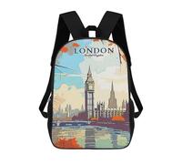 sinyumoney Mochila Infantil London Big Ben Travel Mochila Escolar 3D Mochila Escolar Para Niños Mochilas Escolares Mochila De Moda Con Bolsillo Bolsas Para Libros 17inch