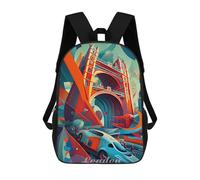 sinyumoney Mochila Infantil, London Tower Bridge 3 Mochila Escolar De Gran Capacidad Para Estudiantes, Mochila Para Libros, Mochila Para Niños, Niñas, Adultos Y Adolescentes 17inch