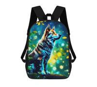 sinyumoney Mochila Infantil Magic Realism Dog Mochila Escolar 3D Mochila Escolar Para Niños Mochilas Escolares Mochila De Moda Con Bolsillo Bolsas Para Libros 17inch
