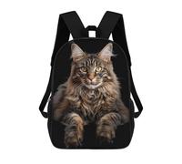 sinyumoney Mochila Infantil Maine Coon Mochila Escolar 3D Mochila Escolar Para Niños Mochilas Escolares Mochila De Moda Con Bolsillo Bolsas Para Libros 17inch