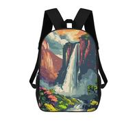 sinyumoney Mochila Infantil Majestic Waterfall Mochila Escolar 3D Mochila Escolar Para Niños Mochilas Escolares Mochila De Moda Con Bolsillo Bolsas Para Libros 17inch