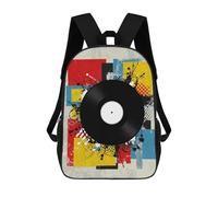 sinyumoney Mochila Infantil, Mochila Abstract Vinyl Record Art Impresa En 3D, Mochila Para Niños Y Niñas, Mochila Escolar Ligera Y Ajustable De 17 Pulgadas Para La Escuela Primaria 17inch