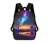 sinyumoney Mochila Infantil, Mochila Anime Starry Night Impresa En 3D, Mochila Para Niños Y Niñas, Mochila Escolar Ligera Y Ajustable De 17 Pulgadas Para La Escuela Primaria 17inch
