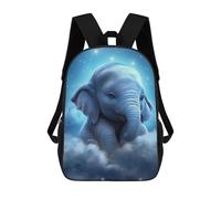 sinyumoney Mochila Infantil, Mochila Baby Elephant in Clouds Impresa En 3D, Mochila Para Niños Y Niñas, Mochila Escolar Ligera Y Ajustable De 17 Pulgadas Para La Escuela Primaria 17inch
