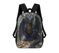 sinyumoney Mochila Infantil, Mochila Black Dragon Whelp Impresa En 3D, Mochila Para Niños Y Niñas, Mochila Escolar Ligera Y Ajustable De 17 Pulgadas Para La Escuela Primaria 17inch