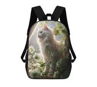 sinyumoney Mochila Infantil, Mochila Cat Flower Animal Impresa En 3D, Mochila Para Niños Y Niñas, Mochila Escolar Ligera Y Ajustable De 17 Pulgadas Para La Escuela Primaria 17inch