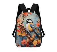 sinyumoney Mochila Infantil, Mochila Chickadee Bird Impresa En 3D, Mochila Para Niños Y Niñas, Mochila Escolar Ligera Y Ajustable De 17 Pulgadas Para La Escuela Primaria 17inch