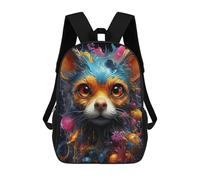 sinyumoney Mochila Infantil, Mochila Colorful Abstract Animal Portrait -2 Impresa En 3D, Mochila Para Niños Y Niñas, Mochila Escolar Ligera Y Ajustable De 17 Pulgadas Para La Escuela Primaria 17inch