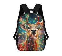 sinyumoney Mochila Infantil, Mochila Colorful Deer Portrait-21 Impresa En 3D, Mochila Para Niños Y Niñas, Mochila Escolar Ligera Y Ajustable De 17 Pulgadas Para La Escuela Primaria 17inch
