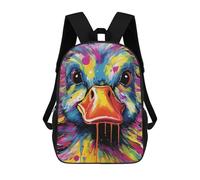 sinyumoney Mochila Infantil, Mochila Colorful Duck Painting Impresa En 3D, Mochila Para Niños Y Niñas, Mochila Escolar Ligera Y Ajustable De 17 Pulgadas Para La Escuela Primaria 17inch