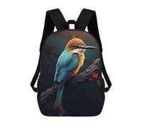 sinyumoney Mochila Infantil, Mochila Colorful Fantasy Bird Impresa En 3D, Mochila Para Niños Y Niñas, Mochila Escolar Ligera Y Ajustable De 17 Pulgadas Para La Escuela Primaria 17inch