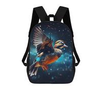 sinyumoney Mochila Infantil, Mochila Colorful Flying Duck Artwork Impresa En 3D, Mochila Para Niños Y Niñas, Mochila Escolar Ligera Y Ajustable De 17 Pulgadas Para La Escuela Primaria 17inch