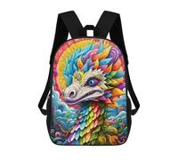 sinyumoney Mochila Infantil, Mochila Colorful Mythical Dragon Impresa En 3D, Mochila Para Niños Y Niñas, Mochila Escolar Ligera Y Ajustable De 17 Pulgadas Para La Escuela Primaria 17inch