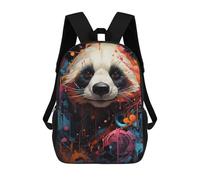 sinyumoney Mochila Infantil, Mochila Colorful Panda Portrait Impresa En 3D, Mochila Para Niños Y Niñas, Mochila Escolar Ligera Y Ajustable De 17 Pulgadas Para La Escuela Primaria 17inch