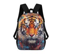 sinyumoney Mochila Infantil, Mochila Colorful Tiger Portrait -17 Impresa En 3D, Mochila Para Niños Y Niñas, Mochila Escolar Ligera Y Ajustable De 17 Pulgadas Para La Escuela Primaria 17inch