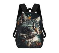 sinyumoney Mochila Infantil, Mochila Contemporary Cat Impresa En 3D, Mochila Para Niños Y Niñas, Mochila Escolar Ligera Y Ajustable De 17 Pulgadas Para La Escuela Primaria 17inch