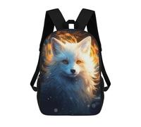 sinyumoney Mochila Infantil, Mochila Cosmic Celestial Fox Impresa En 3D, Mochila Para Niños Y Niñas, Mochila Escolar Ligera Y Ajustable De 17 Pulgadas Para La Escuela Primaria 17inch