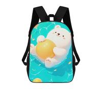 sinyumoney Mochila Infantil, Mochila Cute Bear Floating Balls Impresa En 3D, Mochila Para Niños Y Niñas, Mochila Escolar Ligera Y Ajustable De 17 Pulgadas Para La Escuela Primaria 17inch