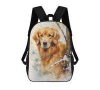 sinyumoney Mochila Infantil, Mochila Cute Dog in Watercolor Impresa En 3D, Mochila Para Niños Y Niñas, Mochila Escolar Ligera Y Ajustable De 17 Pulgadas Para La Escuela Primaria 17inch