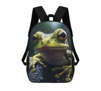 sinyumoney Mochila Infantil, Mochila Cute Wet Frog Impresa En 3D, Mochila Para Niños Y Niñas, Mochila Escolar Ligera Y Ajustable De 17 Pulgadas Para La Escuela Primaria 17inch