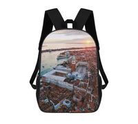 sinyumoney Mochila Infantil, Mochila Escolar Aerial of Venice at Sunset Mochila Escolar De Gran Capacidad Para Estudiantes, Niños, Niñas, Adultos Y Adolescentes 17inch