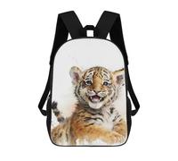 sinyumoney Mochila Infantil, Mochila Escolar Baby Tiger Watercolor Mochila Escolar De Gran Capacidad Para Estudiantes, Niños, Niñas, Adultos Y Adolescentes 17inch