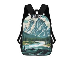 sinyumoney Mochila Infantil, Mochila Escolar Banff National Park Mochila Escolar De Gran Capacidad Para Estudiantes, Niños, Niñas, Adultos Y Adolescentes 17inch