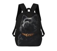 sinyumoney Mochila Infantil, Mochila Escolar Black & Gold Chow-Chow Mochila Escolar De Gran Capacidad Para Estudiantes, Niños, Niñas, Adultos Y Adolescentes 17inch