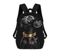 sinyumoney Mochila Infantil, Mochila Escolar Black & Gold Dachshund Mochila Escolar De Gran Capacidad Para Estudiantes, Niños, Niñas, Adultos Y Adolescentes 17inch