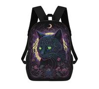 sinyumoney Mochila Infantil, Mochila Escolar Black Light Cat 11 Mochila Escolar De Gran Capacidad Para Estudiantes, Niños, Niñas, Adultos Y Adolescentes 17inch
