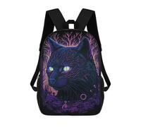 sinyumoney Mochila Infantil, Mochila Escolar Black Light Cat 14 Mochila Escolar De Gran Capacidad Para Estudiantes, Niños, Niñas, Adultos Y Adolescentes 17inch