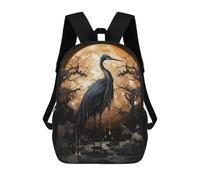 sinyumoney Mochila Infantil, Mochila Escolar Black Stork Wild Mochila Escolar De Gran Capacidad Para Estudiantes, Niños, Niñas, Adultos Y Adolescentes 17inch