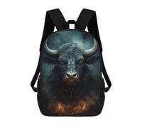 sinyumoney Mochila Infantil, Mochila Escolar Bull Portrait Mochila Escolar De Gran Capacidad Para Estudiantes, Niños, Niñas, Adultos Y Adolescentes 17inch