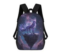 sinyumoney Mochila Infantil, Mochila Escolar Celestial Fox on Floating Island Mochila Escolar De Gran Capacidad Para Estudiantes, Niños, Niñas, Adultos Y Adolescentes 17inch