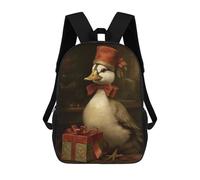sinyumoney Mochila Infantil, Mochila Escolar Christmas Gift for Duck Mochila Escolar De Gran Capacidad Para Estudiantes, Niños, Niñas, Adultos Y Adolescentes 17inch