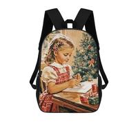 sinyumoney Mochila Infantil, Mochila Escolar Christmas Letter Writing Mochila Escolar De Gran Capacidad Para Estudiantes, Niños, Niñas, Adultos Y Adolescentes 17inch