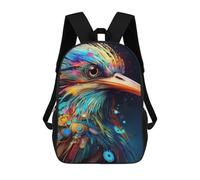 sinyumoney Mochila Infantil, Mochila Escolar Colorful Bird Portrait-12 Mochila Escolar De Gran Capacidad Para Estudiantes, Niños, Niñas, Adultos Y Adolescentes 17inch