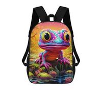 sinyumoney Mochila Infantil, Mochila Escolar Colorful Fantasy Frog-1 Mochila Escolar De Gran Capacidad Para Estudiantes, Niños, Niñas, Adultos Y Adolescentes 17inch