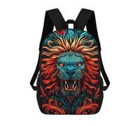 sinyumoney Mochila Infantil, Mochila Escolar Colorful Lion Illustration -2 Mochila Escolar De Gran Capacidad Para Estudiantes, Niños, Niñas, Adultos Y Adolescentes 17inch