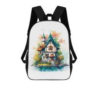 sinyumoney Mochila Infantil, Mochila Escolar Cute House Rabbit Mochila Escolar De Gran Capacidad Para Estudiantes, Niños, Niñas, Adultos Y Adolescentes 17inch