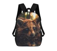 sinyumoney Mochila Infantil, Mochila Escolar Cute Raccoon Mochila Escolar De Gran Capacidad Para Estudiantes, Niños, Niñas, Adultos Y Adolescentes 17inch