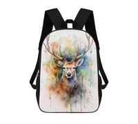 sinyumoney Mochila Infantil, Mochila Escolar Deer Watercolor Mochila Escolar De Gran Capacidad Para Estudiantes, Niños, Niñas, Adultos Y Adolescentes 17inch