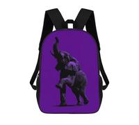 sinyumoney Mochila Infantil, Mochila Escolar Elephant Silhouette - Majestic Strength on Purple Mochila Escolar De Gran Capacidad Para Estudiantes, Niños, Niñas, Adultos Y Adolescentes 17inch