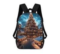 sinyumoney Mochila Infantil, Mochila Escolar Enchanted Christmas Village Mochila Escolar De Gran Capacidad Para Estudiantes, Niños, Niñas, Adultos Y Adolescentes 17inch