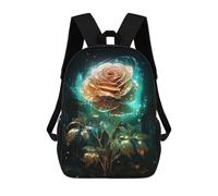 sinyumoney Mochila Infantil, Mochila Escolar Enchanted Glowing Rose Mochila Escolar De Gran Capacidad Para Estudiantes, Niños, Niñas, Adultos Y Adolescentes 17inch